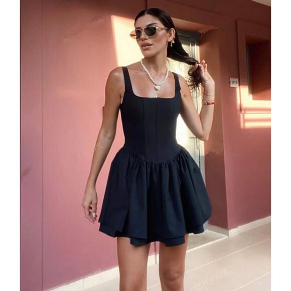 ZARA Blogger Fave A-Line Mini Dress 🖤 NWT | Size M - Picture 10 of 16